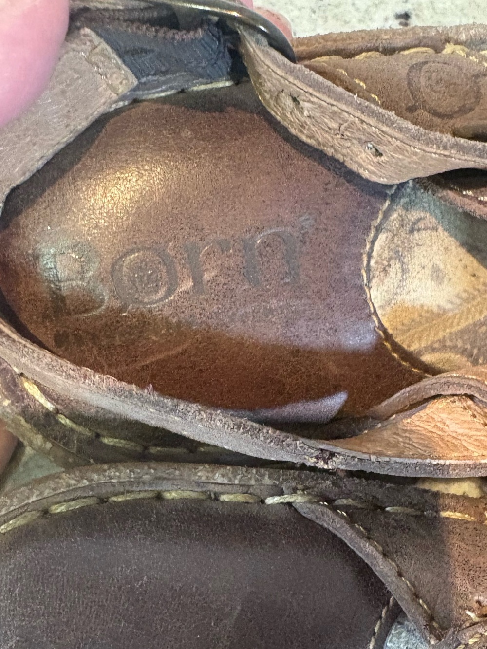 Born Women’s Brown Leather Comfort Sandals Size 8 - Picture 10 of 12